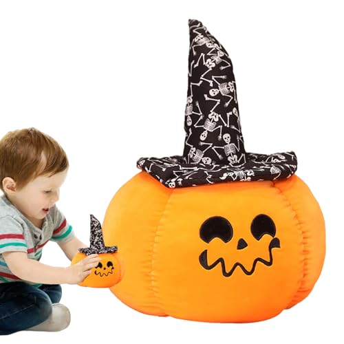 Genérico Almohada Calabaza Halloween,Almohada Decorativa de Calabaza Rellena para Halloween - Cojín Abrazo Cómodo Decoración Otoño para Oficinas Residencias Coches Hogares