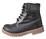  ennellemoo® Made in EU, Scarpe da barca bambini, nero (nero), 34