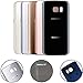 CELL4LESS Compatible Back Glass Cover Back Battery Door w/Custom Removal Tool & Installed Adhesive Replacement for Samsung Galaxy S7 - All Models G930-2 Logo - OEM Replacement (Silver Titanium)