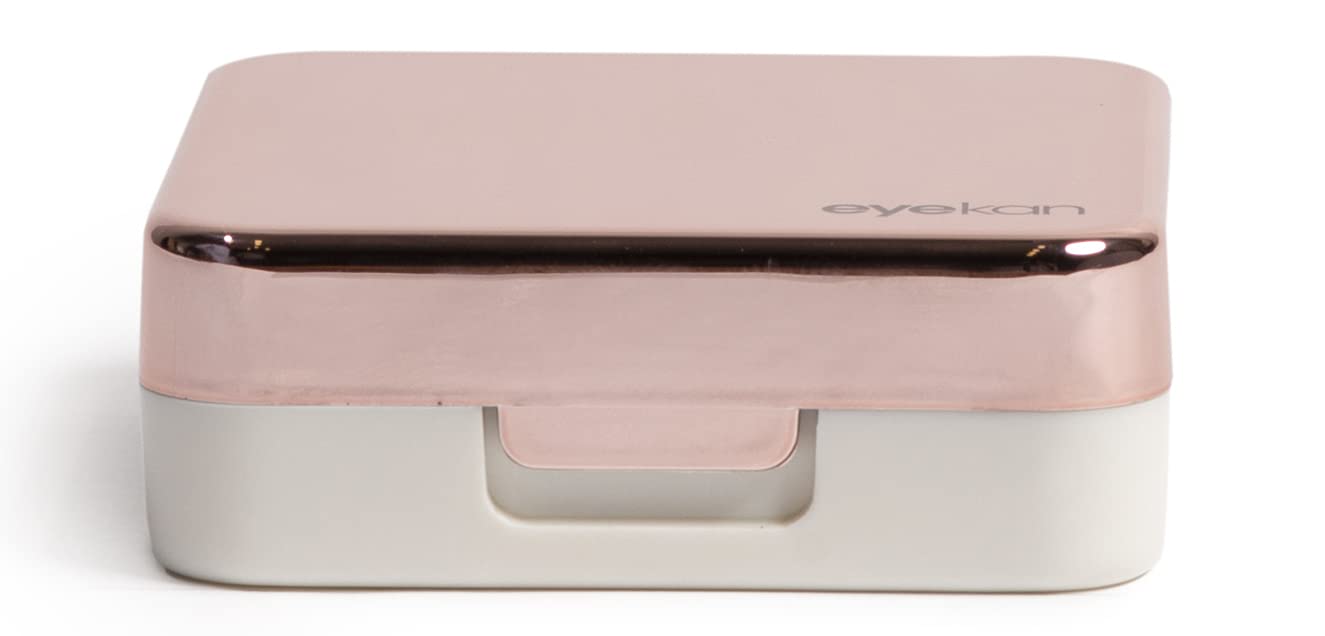 LensKandy Eyekan Travel Contact Lens case Box with Mirror | Rose Gold | Plastic Material 4