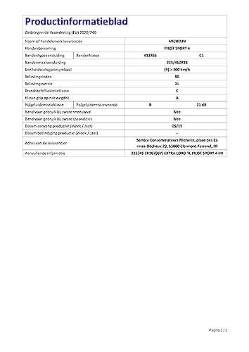 Pneu Michelin Aro 18 Pilot Sport 4 225/45R18 95Y XL