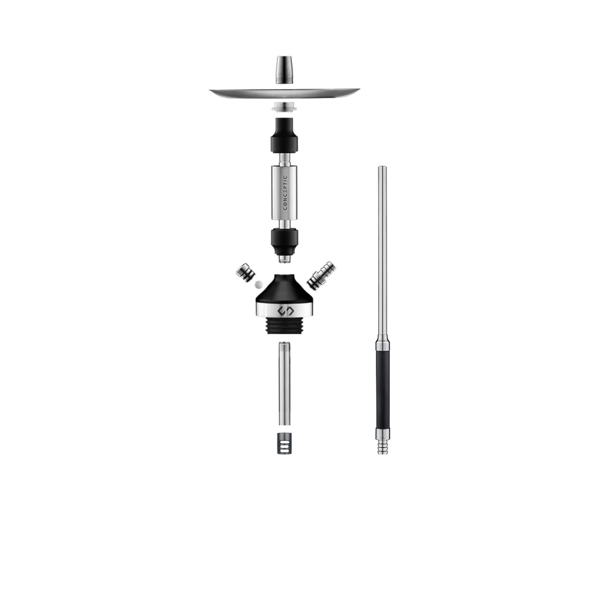 Conceptic Design Smart Steel Hookah Without Base