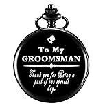 Gifts for Groomsman Engraved Pocket Watch Birthday Anniversary Meaningful Year Gifts for Men