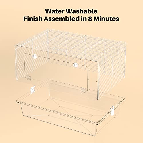 BUCATSTATE Hamster Cage with Acrylic Door Small Animal Cage and Habitats with Accessories for Dwarf Syrian Hamsters Degus Mices 19.7\" L*13\" W* 13.4\" H - Thumbnail 5