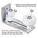 FaithLand Barn Door Floor Guide, Stainless Steel Adjustable Wall Mount Stay Roller Guide- Non-Scratch Wheels with Ball Bearing- Flush with Floor- 8 Setup Options- 2 Pairs of Screws