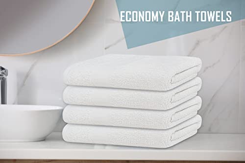Toalla 100% Cotton Bath Towel Set Pack Of 24|500 Gsm|Soft Large Bath Towel|Super Absorbent|Quick Dry|Ideal For Pool Home Gym Spa Hotel|Perfect For Daily Use|Bath Towel Set 20X40 Inche|White #TOP2
