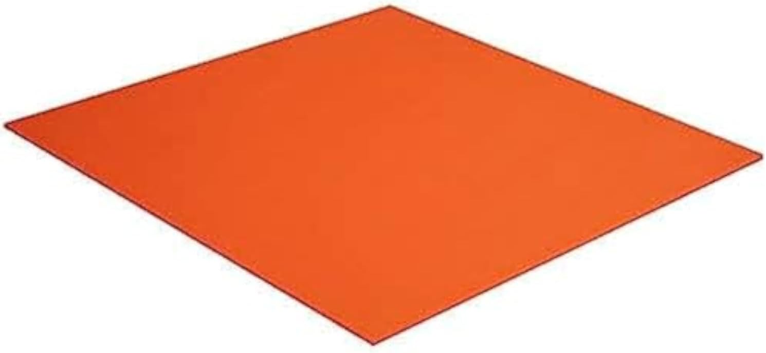 Acrylic Plexiglass Sheet 1/8” Thick Lucite Plastic Board for DIY and Art Projects, Décor and Home Improvement Weather and UV Resistant Glass Replacement 12" x 24" Pre-Cut Plexiglass Sheets(Orange)