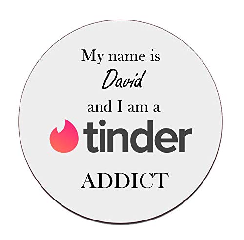Smb Novelties White Personalised Tinder Addict Coaster Novelty Gift
