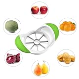 DDUP Apple Corer and Slicer- Fruit Cutter - Apple Divider - Wedger - Stainless Steel Slicer for Fruits - Vegetables- Ergonomic Handle- Easy Grip- 8 Sharp Blade & Slices(Green - Image 3
