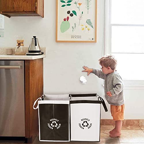 Bebesta Recycle Waste Bin Bags For Kitchen Home Trash Sorting Bins Organizer Waterproof Baskets Compartment Container #TOP4