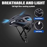 Mountain Bike Helmet with Detachable Visor, SIFVO Bike Helmet for Men and Women MTB Helmet, Adjustable Adult Bike Helmet, 57-59cm - Image 3