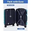 Coolife Hardside Carry-On Luggage with TSA Lock, Spinner Wheels, Telescopic Handle, Lightweight Suitcase (Grey, S(20in_carry on))