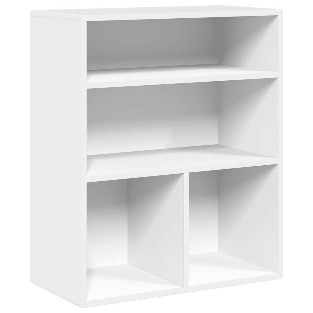 vidaXL Estantería librería Madera de ingeniería Blanca 60x30x71,5 cm