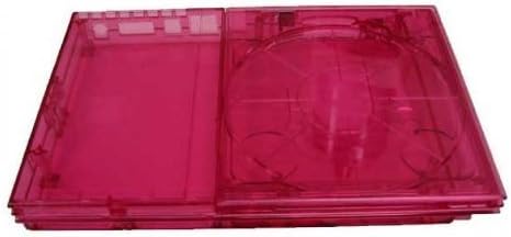 PS2 Slim Flip Top GhostCase Kit - Clear Pinkish/Red