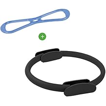 KEVENZ Fitness Circles, with 1 Pilates Ring and 1 Exercise Bands 15 inch, 20 lbs