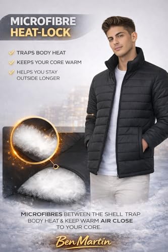 Ben Martin Men's Black Quilted Winter Jacket - Image 5