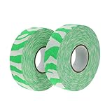 CLISPEED 2 Hockeyband Sportwickelpapier Durchsichtiges Klebeband Hockeyschlägerbänder Hockeybänder Wrapper Hockeyschutz Puckschutzausrüstung Griffklebeband Baumwolle Grün