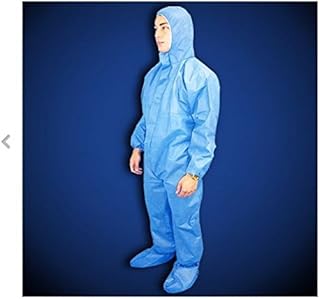 Premier Pro SMS Coveralls w/ hood/boot, Blue, XL, 25/case