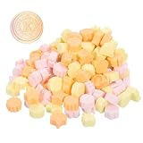 QUARKZMAN Multicolor Wachssiegel Perlen 100 Stück Verschiedene Formen Siegelwachs Stempel Perlen Für Stempel Siegel Briefumschläge Hochzeitseinladungen Karten (Pink/Orange/Gelb)