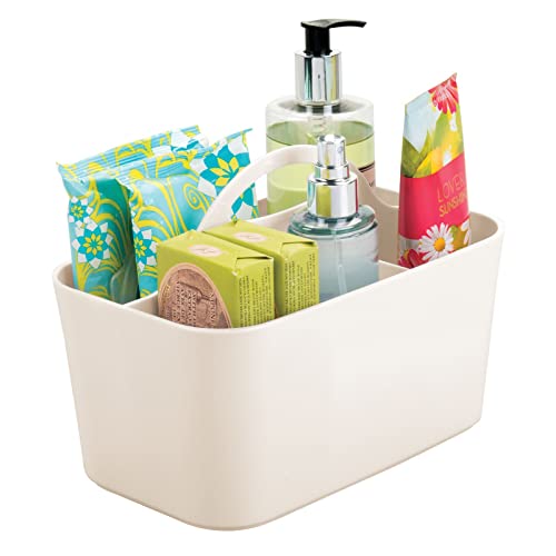Panier de salle de bain résistant mDesign petite boîte crème