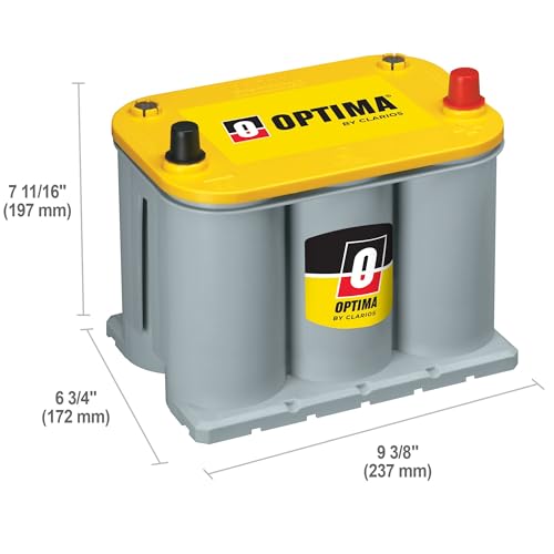 OPTIMA Batteries High Performance D35 YellowTop Dual Purpose Sealed AGM Car, Truck and SUV Battery, 620 CCA, Maintenance Free, Versitile Mounting - Image 3