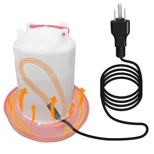 Zoblise Chicken Water Heater Cord, Freeze-Proof Heated Waterer for Chickens