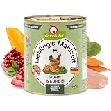 GranataPet Liebling's Mahlzeit Huhn & Kürbis, 6 x 800g, mit Kürbis, Spinat