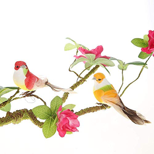 Hvogvok 12 Pcs Simulated Birds Ornament Beautiful Animal Bird Decor Animal Statues Tree Lawn Home Garden Decoration #TOP5
