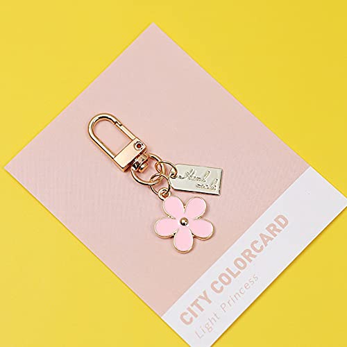 Hosby 3 Pcs Keychains For Women, Bag Charm Flower Key Chain Car Key Ring Pendant For Purse, Handbag Bag, Earphone Case Decoration #TOP6