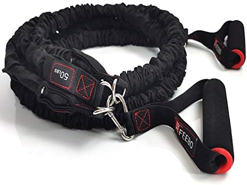 Resistance Bands Set(11 pcs), Workout Bands with Handles, Metal Carabiner, Door Anchor, Ankle Straps, Exercise Bands for Training, Muscle Training, Shape Body, Home Workouts Stackable up to 150 lbs