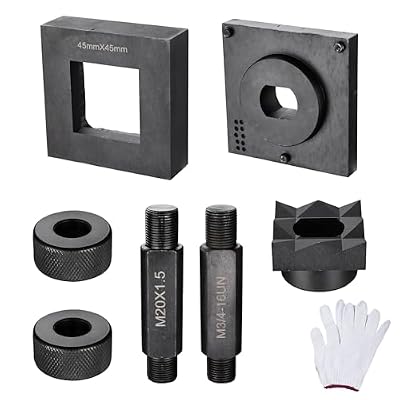 Yescom 45mm Square Knockout Punch Die 1-3/4 Punch Mold with 2 Draw Studs