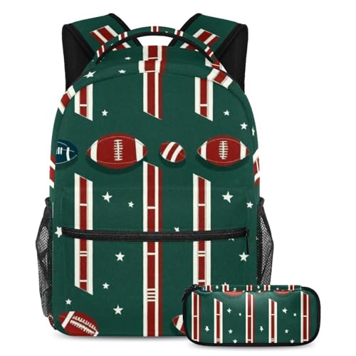Sac à dos polyvalent à motif football américain grand format avec deux pièces