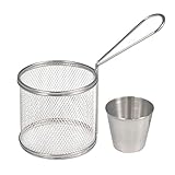 ▶ TAZAS DE SALSA INCLUIDAS: con las tazas de salsa incluidas, las tazas de salsa también están hechas de material de acero inoxidable de alta calidad, son seguras y duraderas de usar, y son perfectas para almacenar ketchup, aderezos para ensaladas y otras salsas.