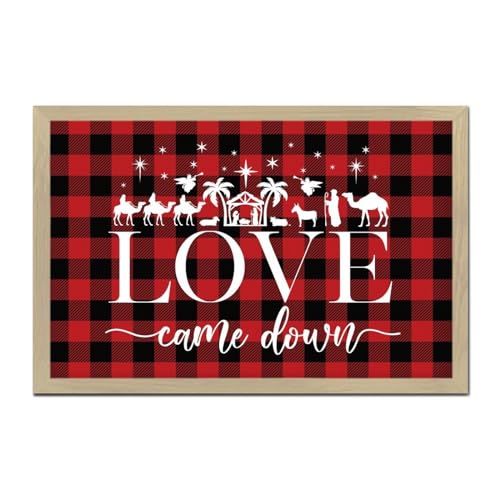Cadre Love Came Down pour entrée chaleureuse | Déco rétro 20x30