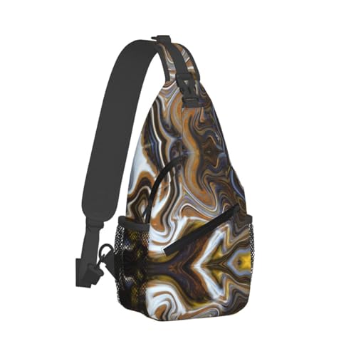 Morrales Crossbody Abstracto Textura Mármol Unisex miniatura 2