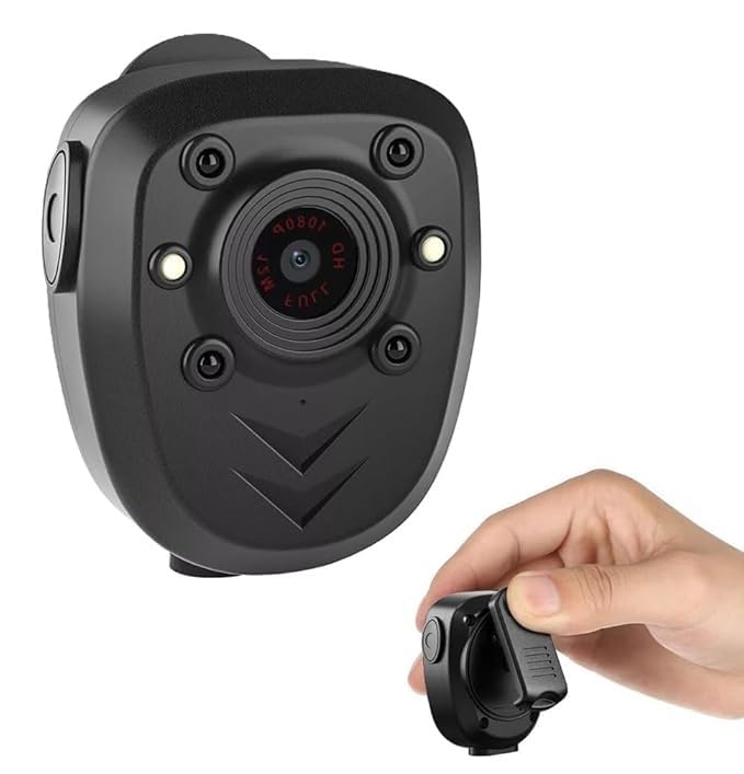 Non WiFi Body Worn | 32GB Sd Card Inbuilt Hidden Camera | 1080P Full HD Police Video Recorder Camera | Wearable Portable Device Indoor & Outdoor Security Camera