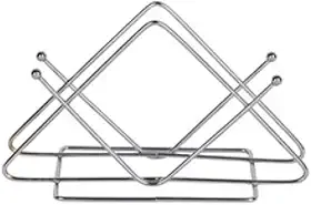 Porta Guardanapo em Metal Cromado – Organizador Multiuso para Cozinha, Mesa e Bancada