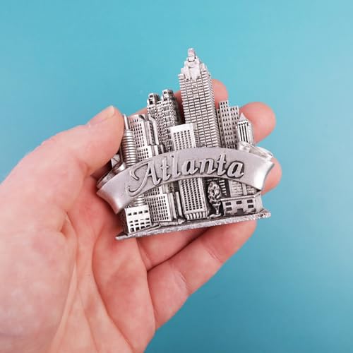 Imán Decorativo Atlanta Skyline 2.1 x 2.4 pulgadas miniatura 3