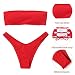 Voqeen Mujeres Sexy Bandeau Traje de baño Cuello Alto sin Tirantes Acanalado...