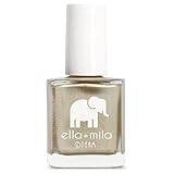 ella+mila Gilded Nail Polish, Professional Quick Dry, Long-Lasting & Chip-Resistant, Metallic Gold, 17-Free Formula, Vegan, Cruelty-Free, 0.45 fl oz