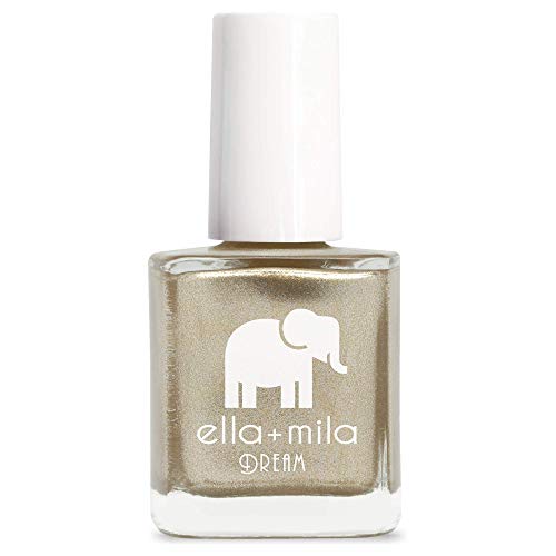 ella+mila Gilded Nail Polish, Professional Quick Dry, Long-Lasting & Chip-Resistant, Metallic Gold, 17-Free Formula, Vegan, Cruelty-Free, 0.45 fl oz