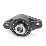 Parts and Parts UCFL202 Spannlagergehäuseeinheit, 15x113x60mm Stehlager, Gehäuse mit Einsatz, Flanschlager, Lagerbock, Einfache Montage für Maschinen, Förderer und Werkzeuge