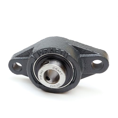 Parts and Parts UCFL202 Spannlagergehäuseeinheit, 15x113x60mm Stehlager, Gehäuse mit Einsatz, Flanschlager, Lagerbock, Einfache Montage für Maschinen, Förderer und Werkzeuge