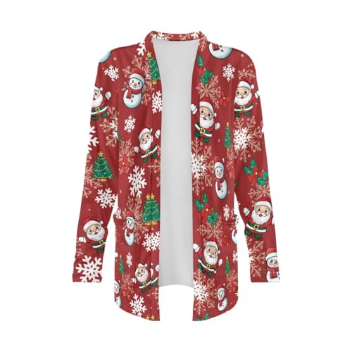 Image of Women's Open Front Cardigan Long Sleeve Loose Sweater Lightweight Soft Cardigan Jackets