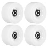 PATIKIL 32 x 58mm Roller Skate Wheels with Bearings, 4 Pack 82A Quad Skate Replacement for Double Row Skate Skateboard Indoor or Outdoor, White