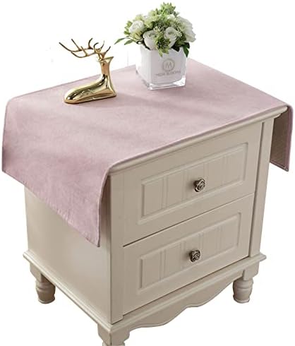 Dust Cover Tablecloth 15.7x39.4 Inches - Anti-Slip Back For Bedside Tables, TV, Appliances