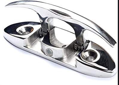 Two Marine Grade Stainless Steel Folding Cleats 4-1/2