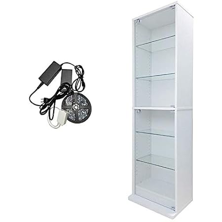 Amazon 地球家具 コレクションラック Dio ディオ 本体 鍵付 New コレクションケース ガラスケース ディスプレイラック 本体 Led セット 奥行28cmタイプ ホワイト コレクションケース オンライン通販