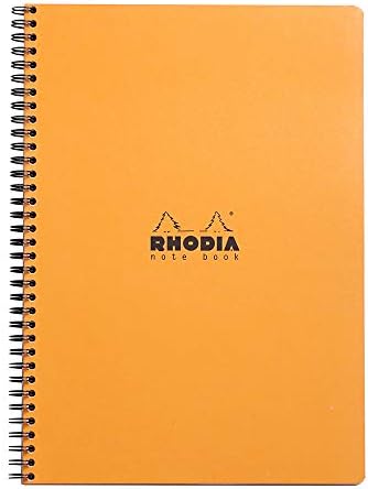 RHODIA 193469C - Spiral Notebook (Full Bound) Black Notebook - A5+ - Ruled - 160 Detachable Pages - Clairefontaine Paper 80 g/m - Soft and Resistant Coated Card Cover - Classic