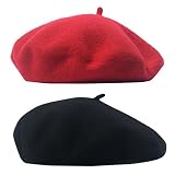 AIYUE Women Men Wool French Beret Solid Color Warm Beanie Hat Artist Painter Fancy Dress Costumes